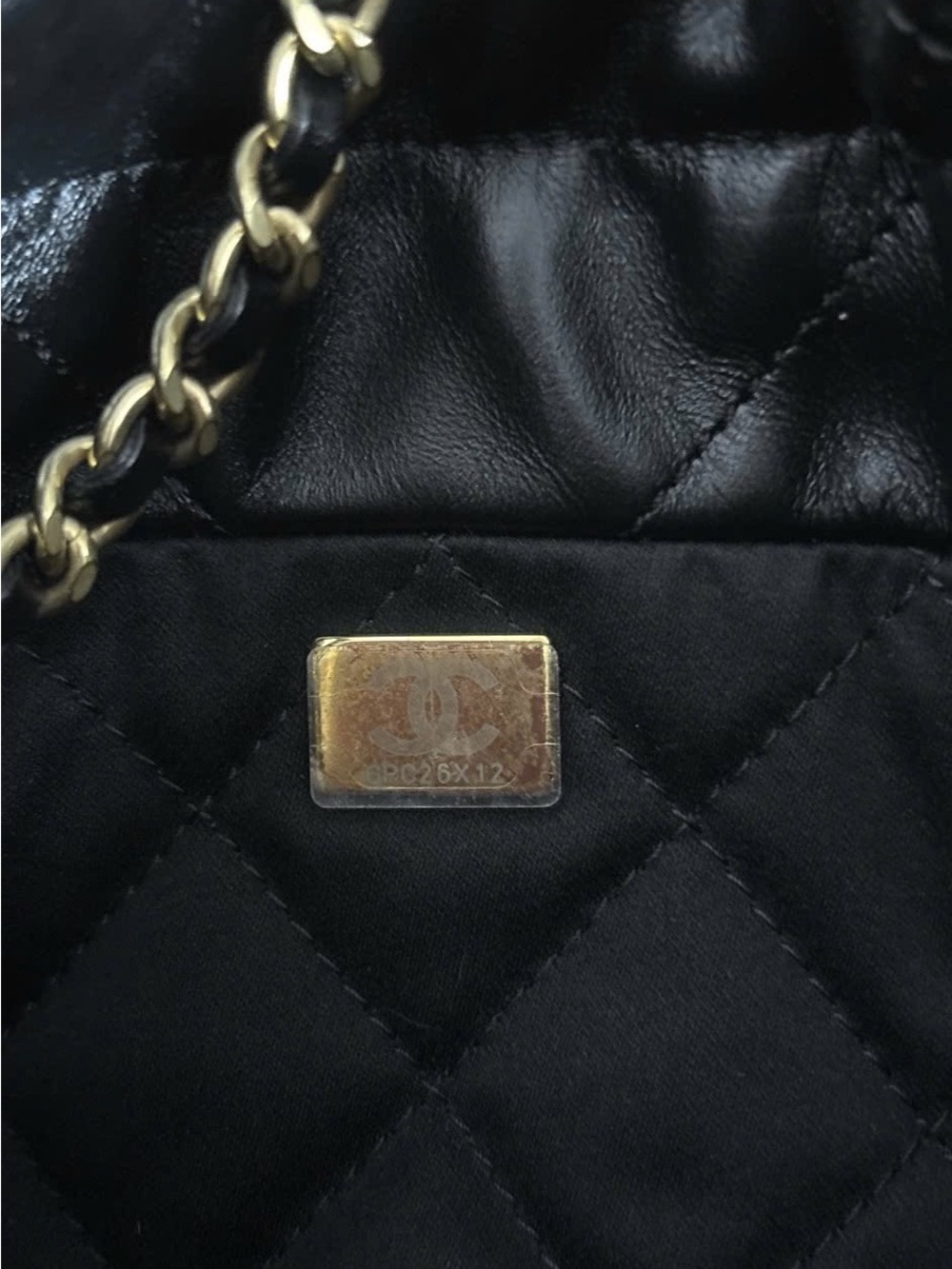 CHANEL Black Quilted Leather Mini Drawstring Bag with Gold Hardware - Picture 9 of 9